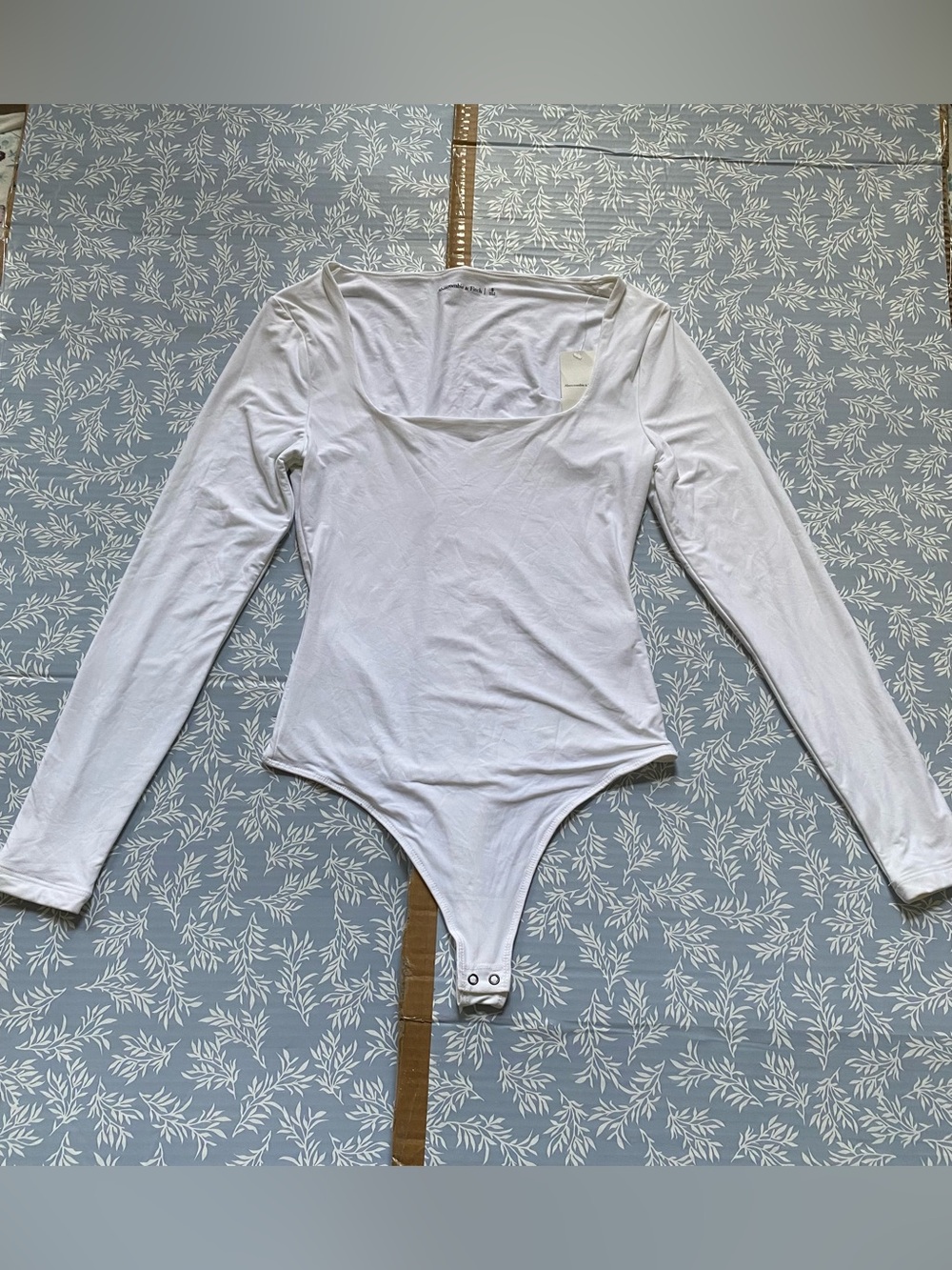 Abercrombie & Fitch White Long-Sleeve Girls' Bodysuit